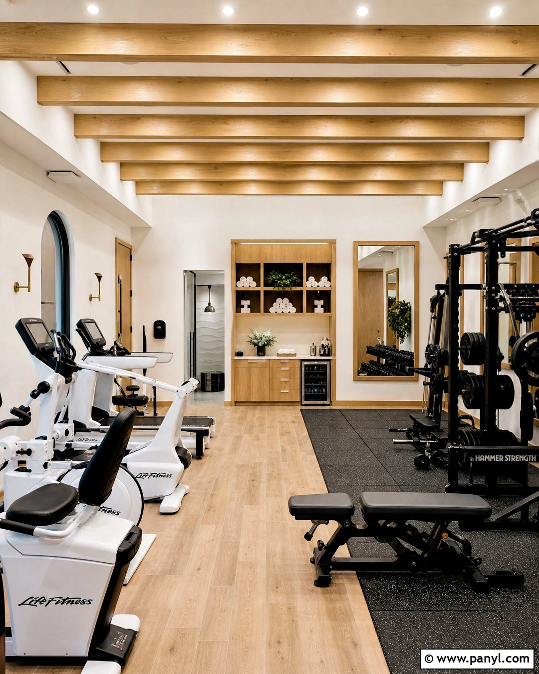 White And Wood Gym Interior - 20 gym interior design ideas