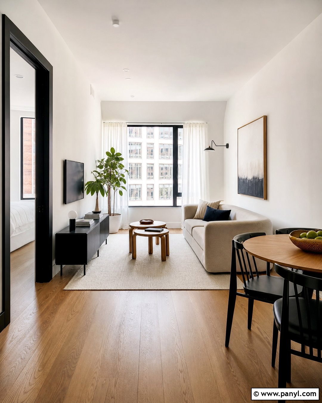 White Apartment With Black Trim - 25 White Wall With Black Trim Ideas