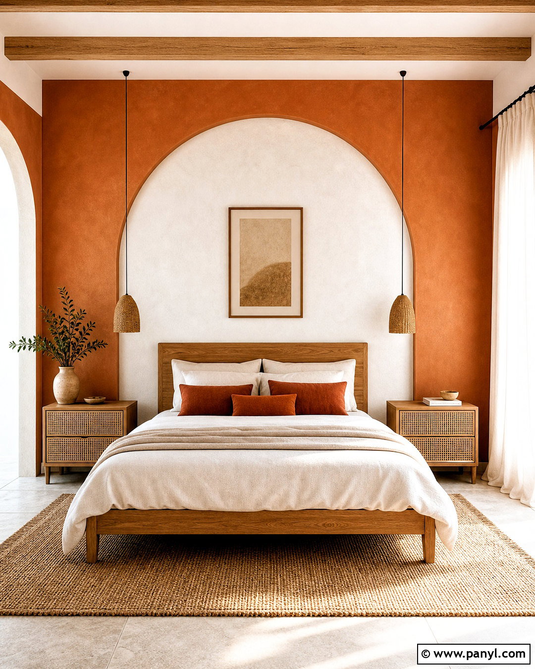 White Arched Accent Wall - 20 white accent wall ideas