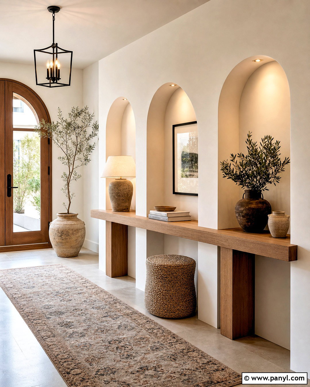 White Arched Niche Feature Wall - 20 white feature wall ideas