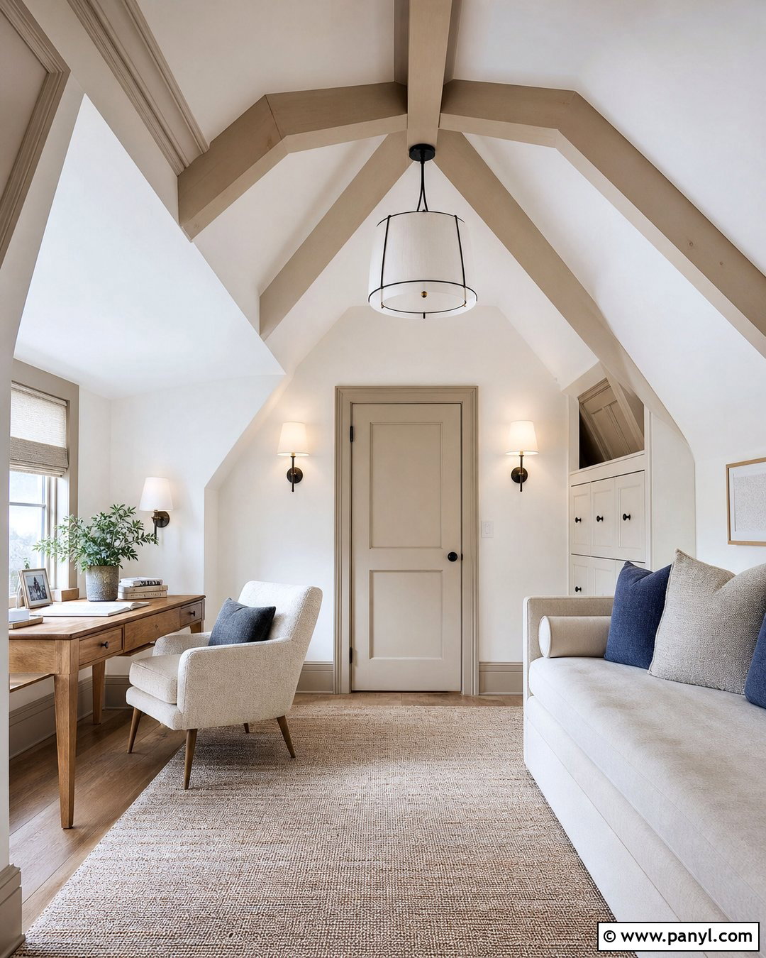 White Attic Room With Beige Trim - 25 White Walls With Beige Trim Ideas
