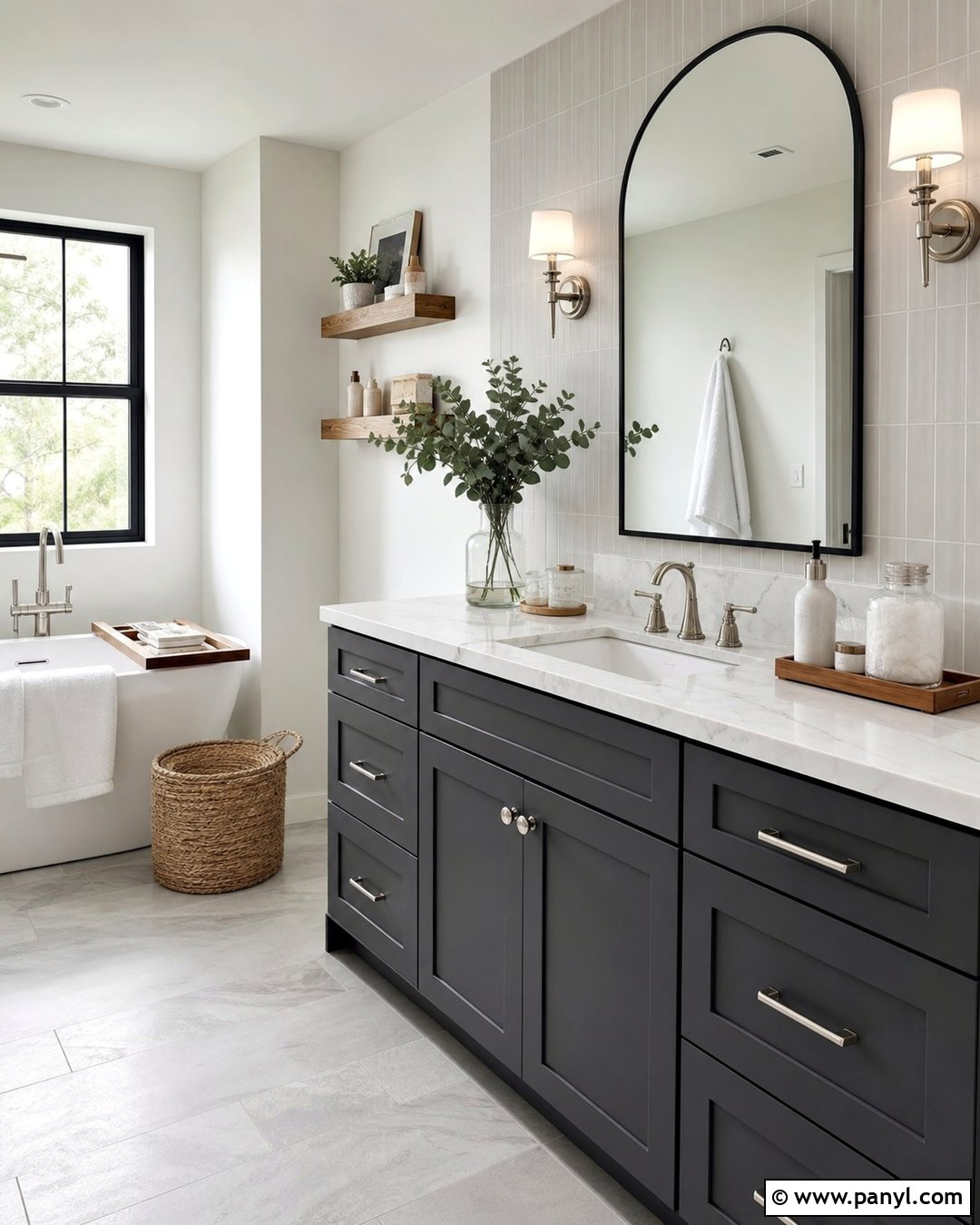 White Bathroom Walls With Grey Vanity - 25 White Grey Walls
