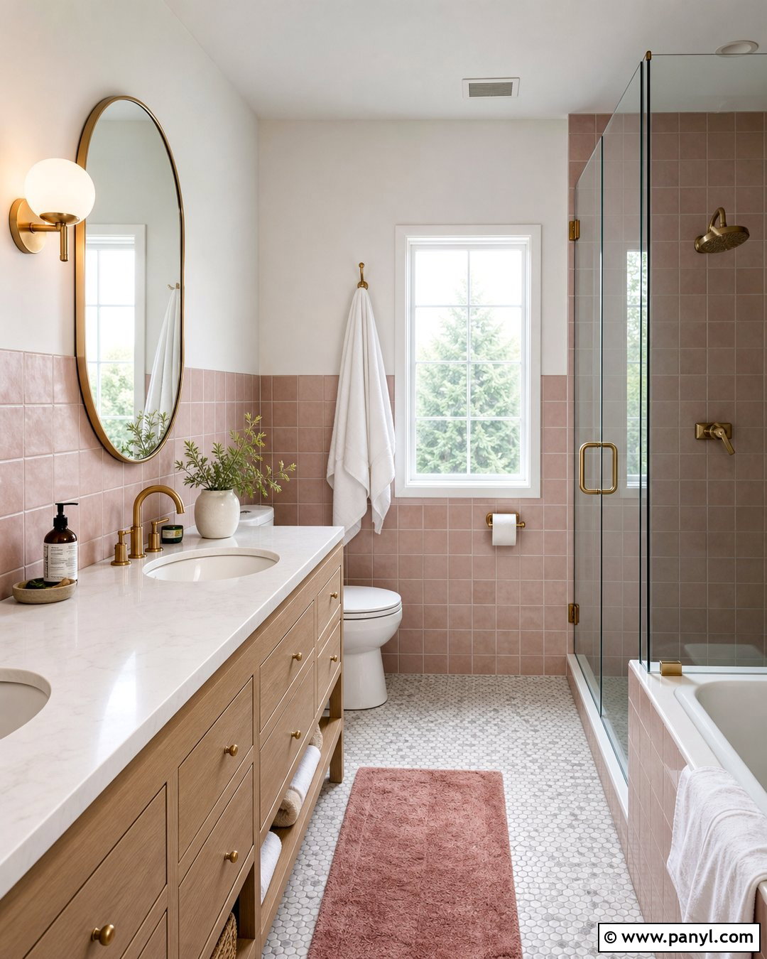 White Bathroom Walls With Pink Tile - 25 White Pink Walls