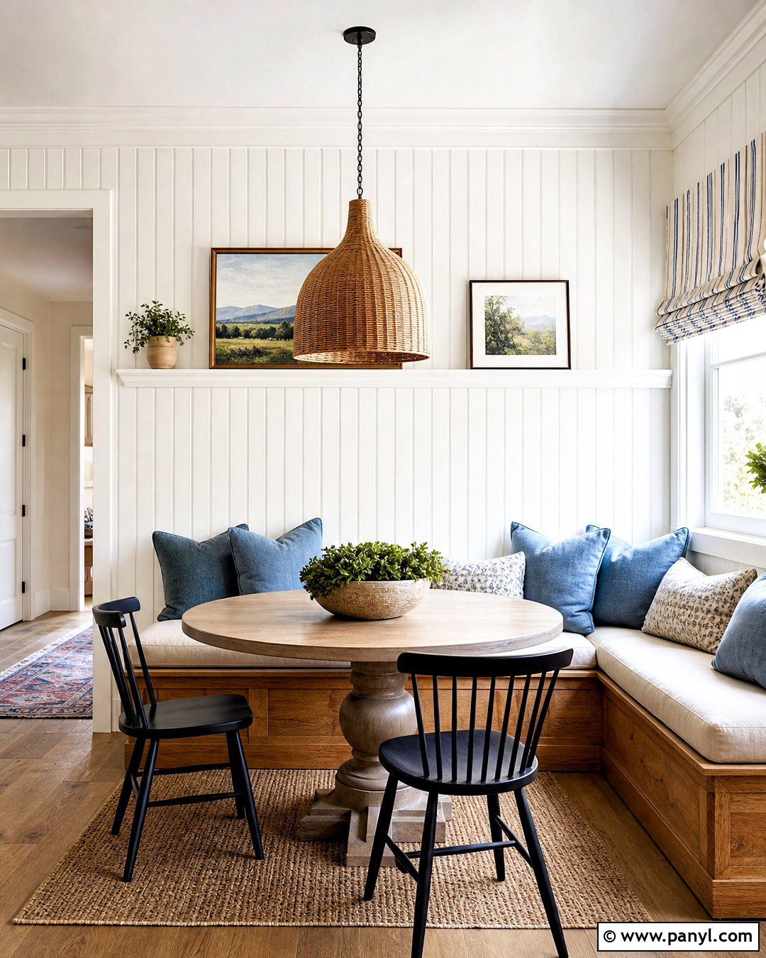 White Beadboard Feature Wall - 20 white feature wall ideas