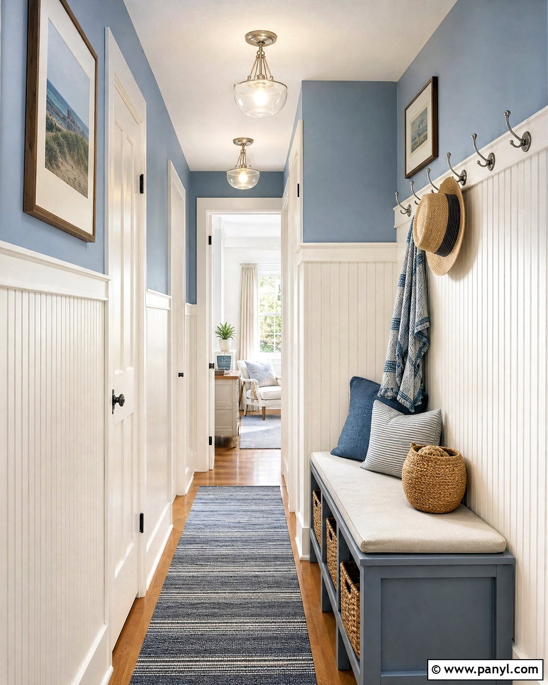 White Beadboard Hallway Paneling - 20 half wall paneling ideas hallways
