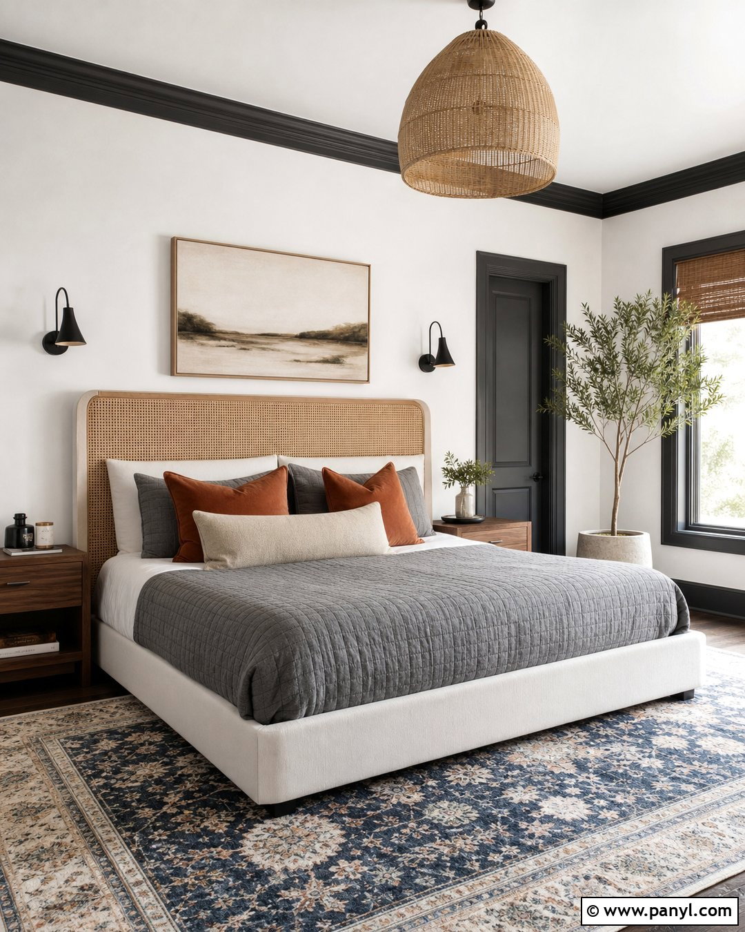 White Bedroom Walls With Dark Grey Trim - 25 White Grey Walls