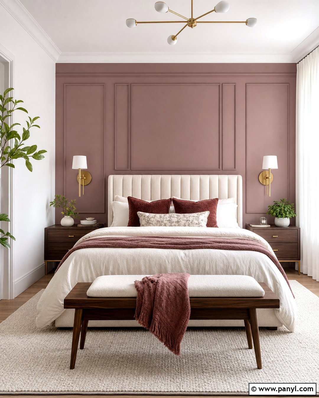 White Bedroom Walls With Pink Headboard Wall - 25 White Pink Walls