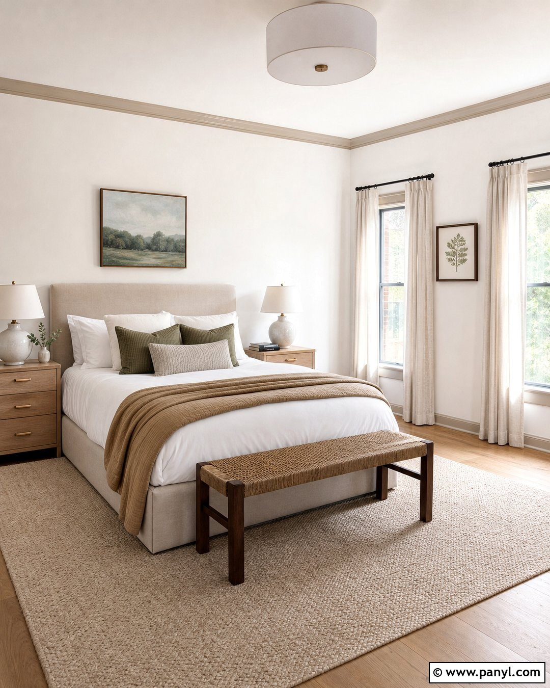 White Bedroom With Beige Trim - 25 White Walls With Beige Trim Ideas