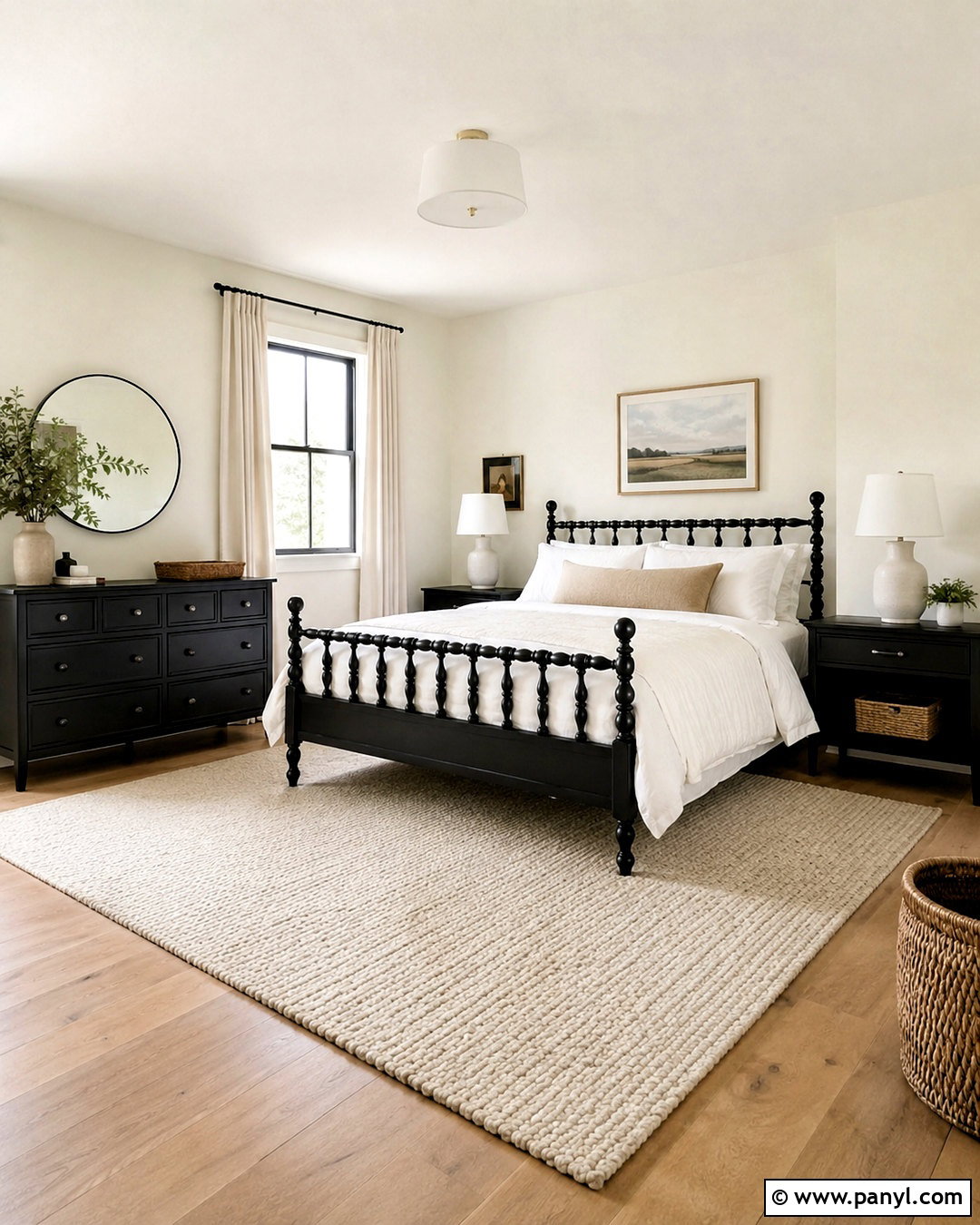 White Bedroom With Black Furniture - 20 black and white bedrooms