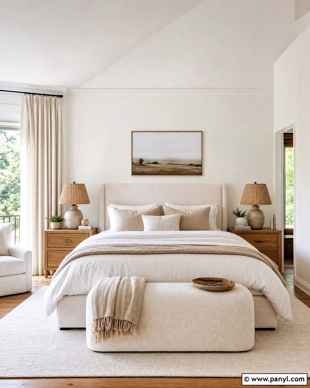 White Bedroom With Layered Bedding - 20 white interior design ideas