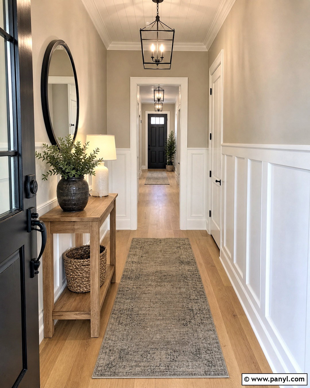 White Board And Batten Hallway Paneling - 20 half wall paneling ideas hallways