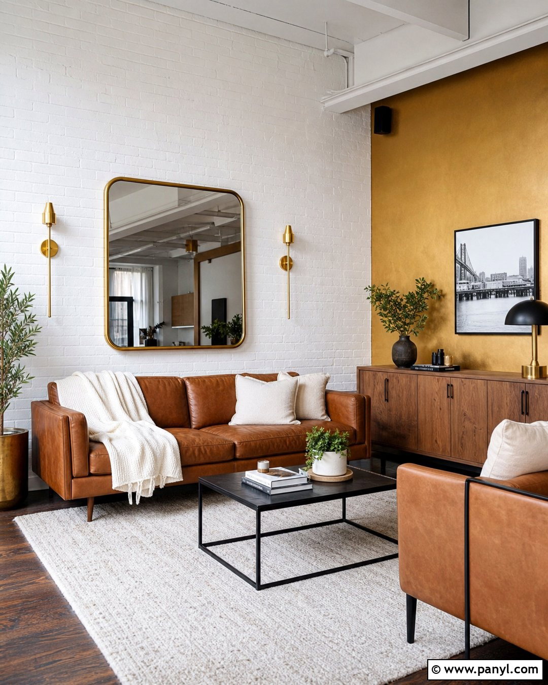 White Brick And Gold Wall - 30 white and gold wall ideas