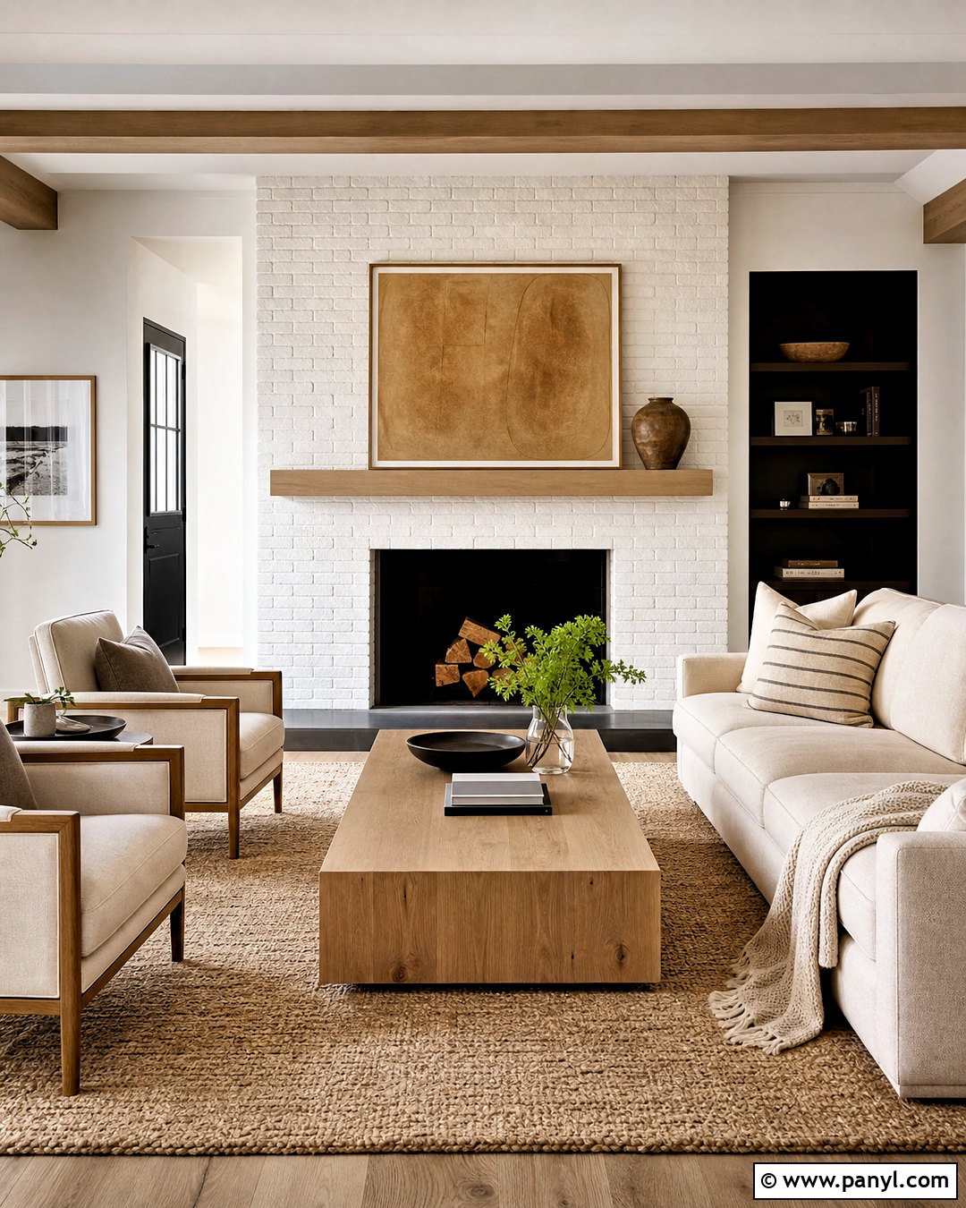 White Brick Fireplace Accent Wall - 20 minimalist accent wall ideas