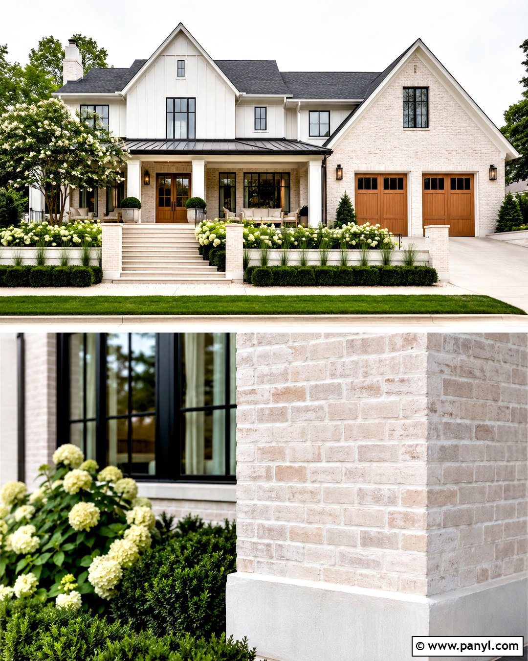 White Brick Stain Farmhouse Exterior - 20 brick stain exterior before and after ideas
