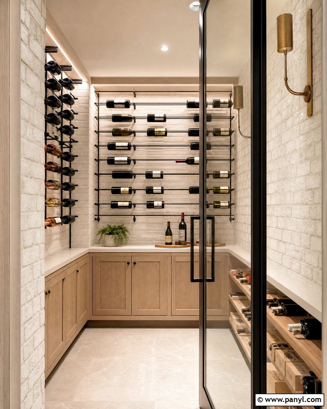 White Brick Wine Cellar Wall - 20 wine cellar wall ideas