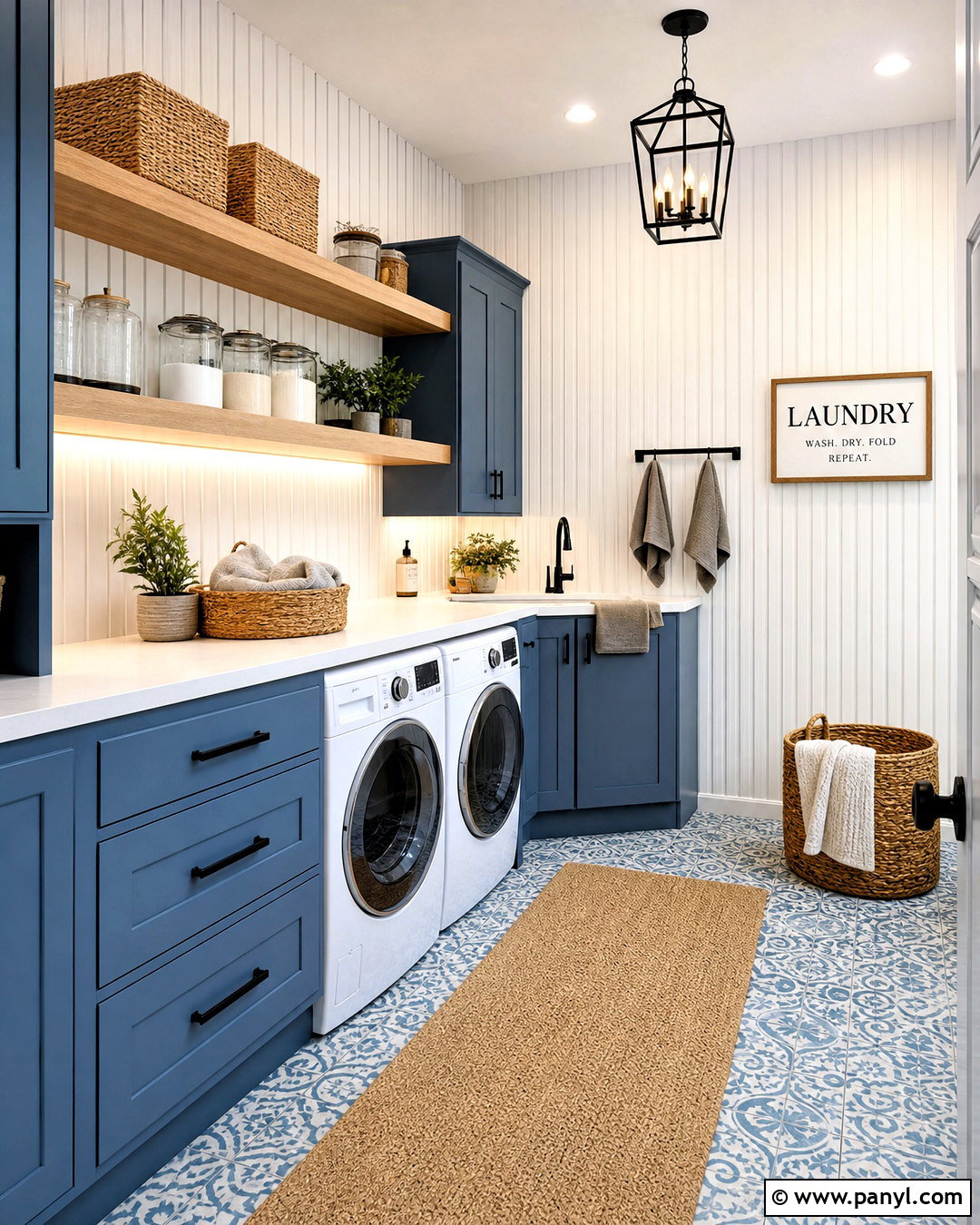 White Corrugated Metal Accent Wall Laundry Room - 20 metal accent wall ideas