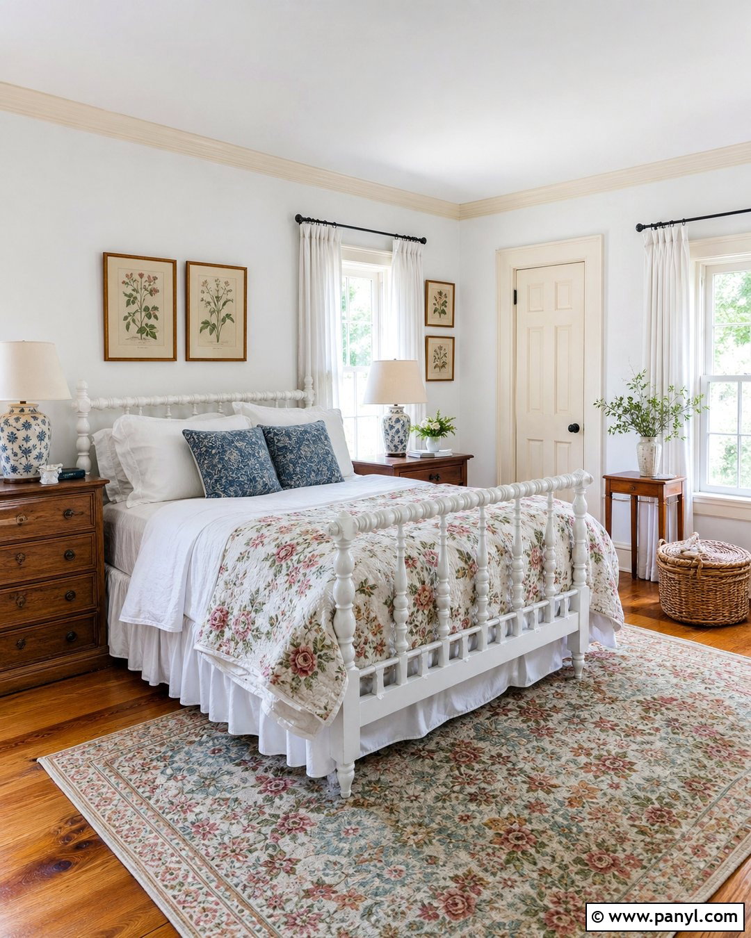 White Cottage Bedroom With Cream Trim - 30 white walls with cream trim ideas
