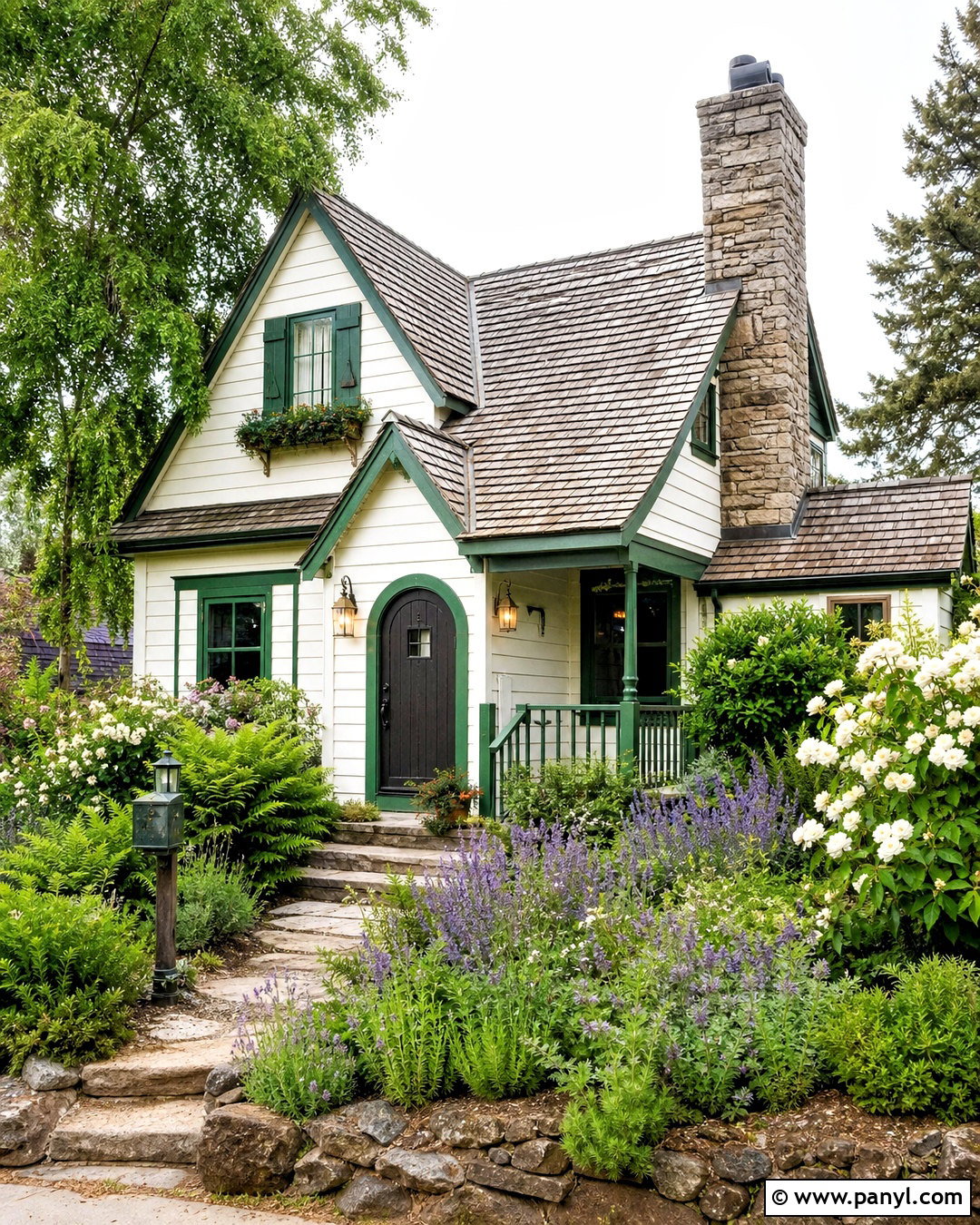 White Cottage With Green Trim - 20 white house green trim ideas
