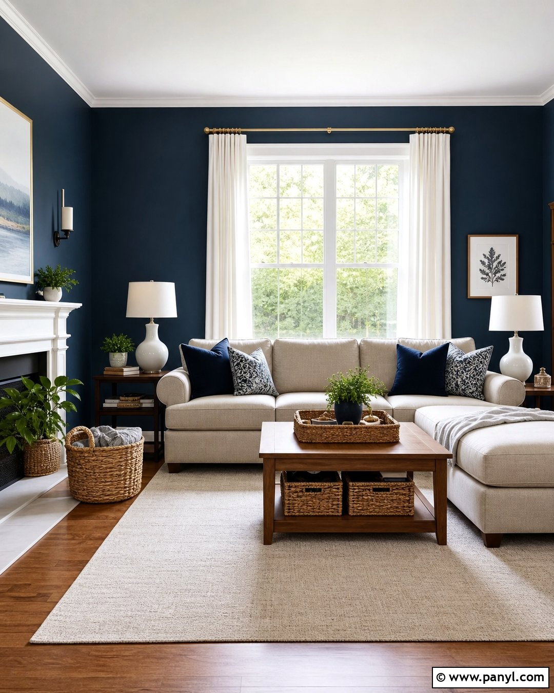 White Curtains With Navy Blue Walls - 20 Blue Wall With Curtains