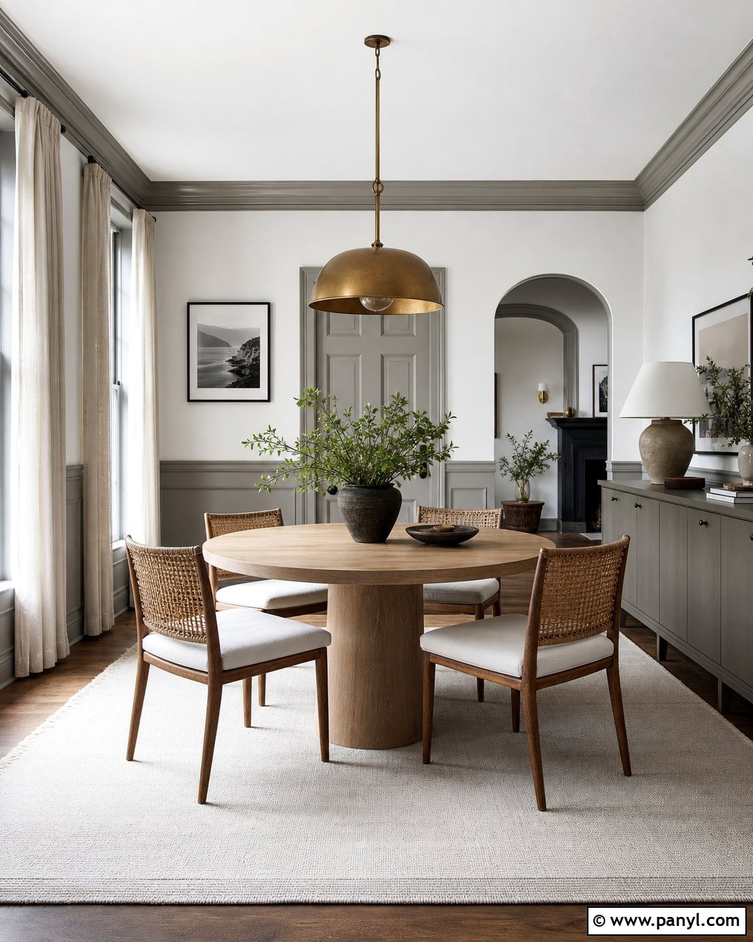 White Dining Room Walls With Grey Trim - 25 White Grey Walls