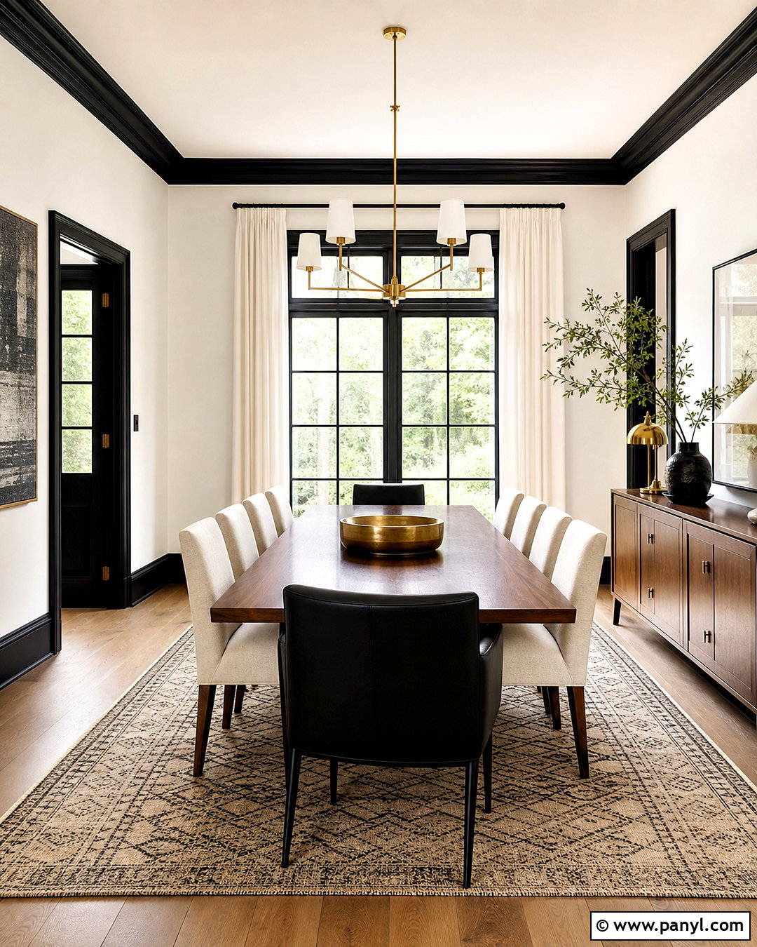 20 White Room Black Trim Ideas for Bold, Modern Contrast