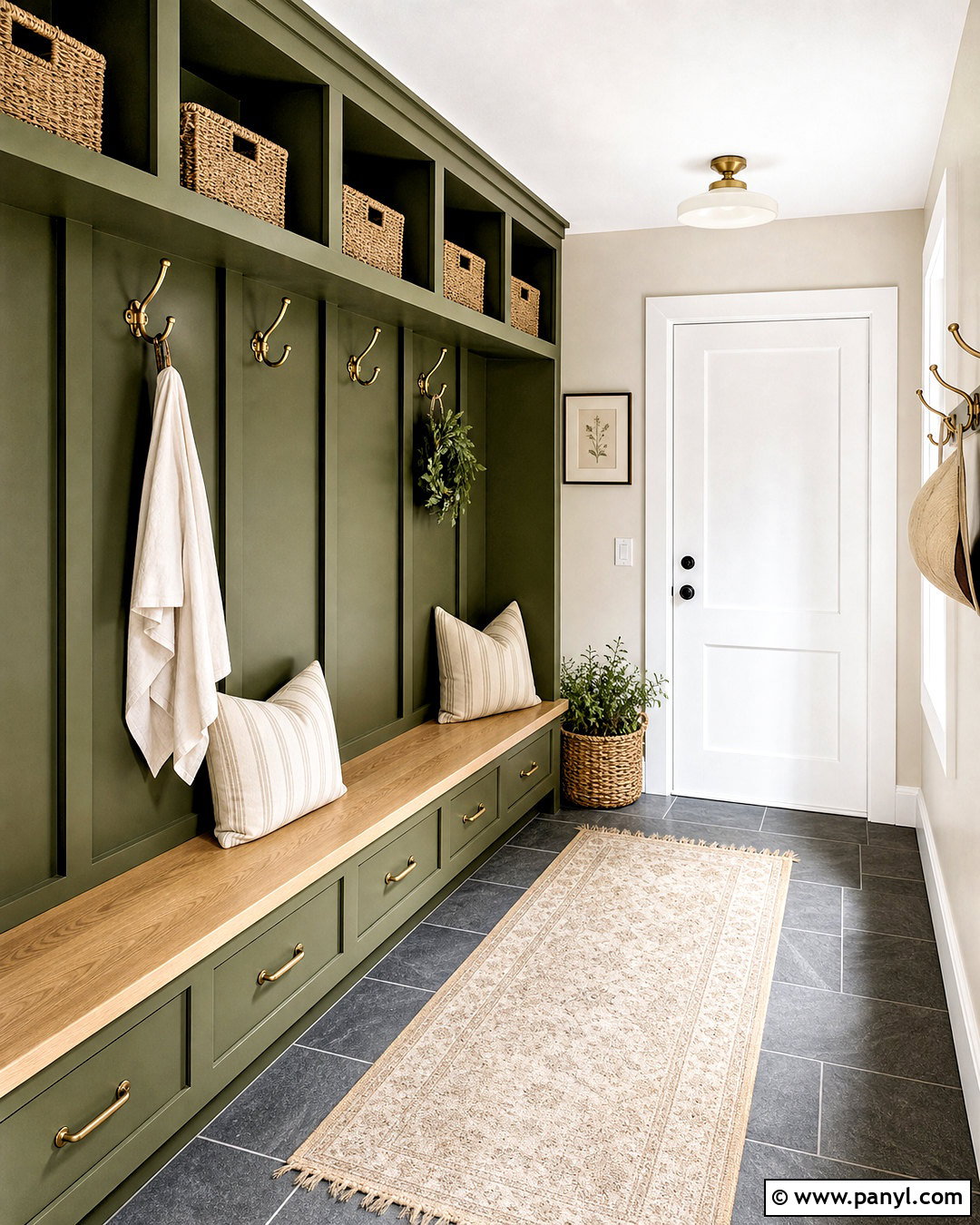 White Dove And Olive Green Mudroom - 20 white dove color palette ideas