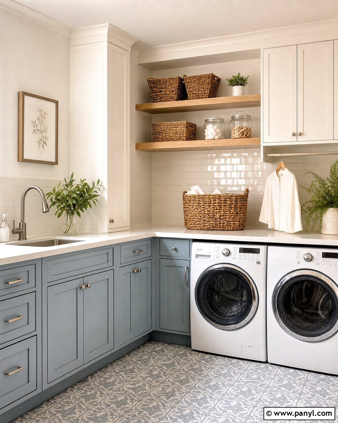 White Dove And Soft Blue Laundry Room - 20 white dove color palette ideas