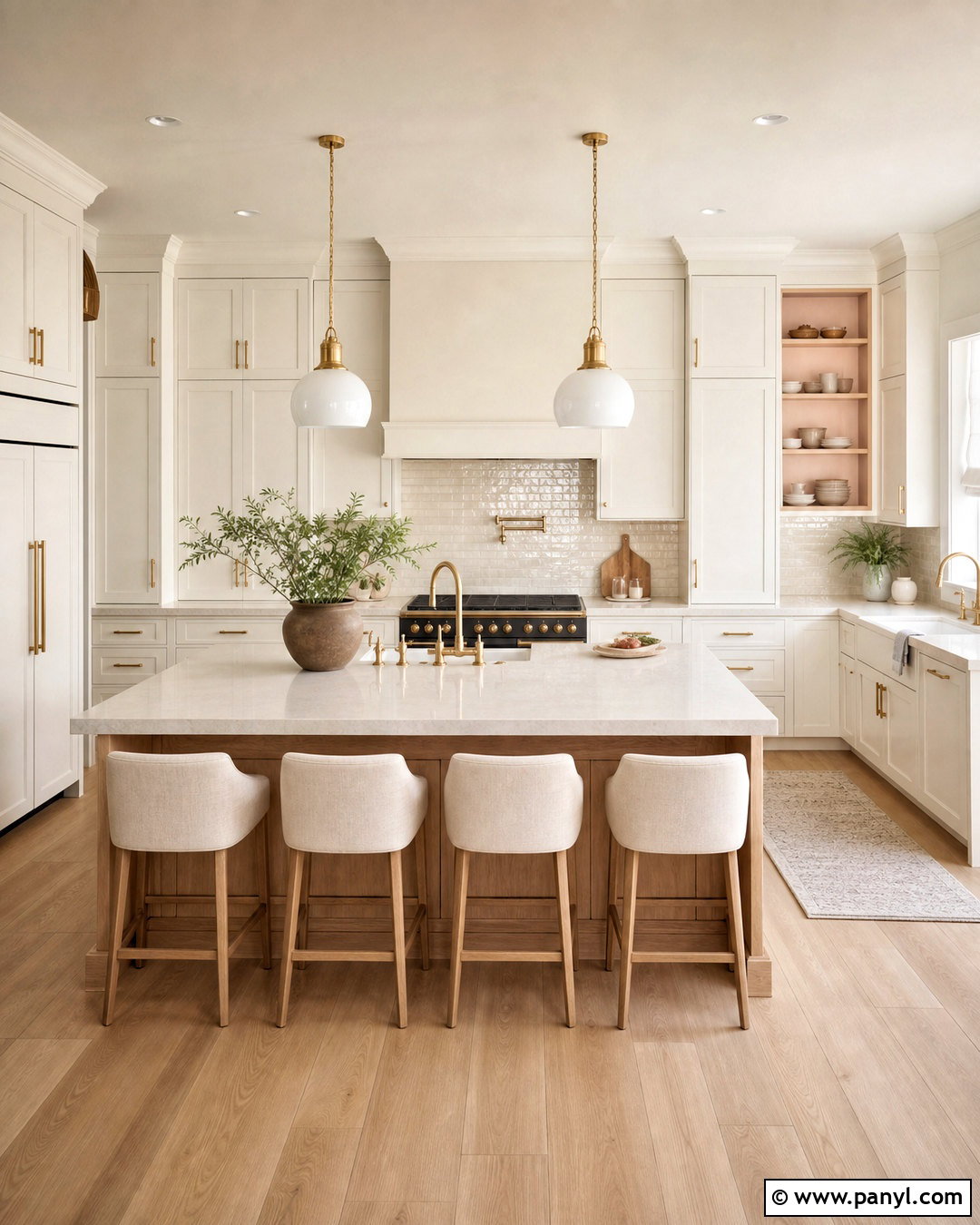 White Dove Monochromatic Kitchen - 20 white dove color palette ideas