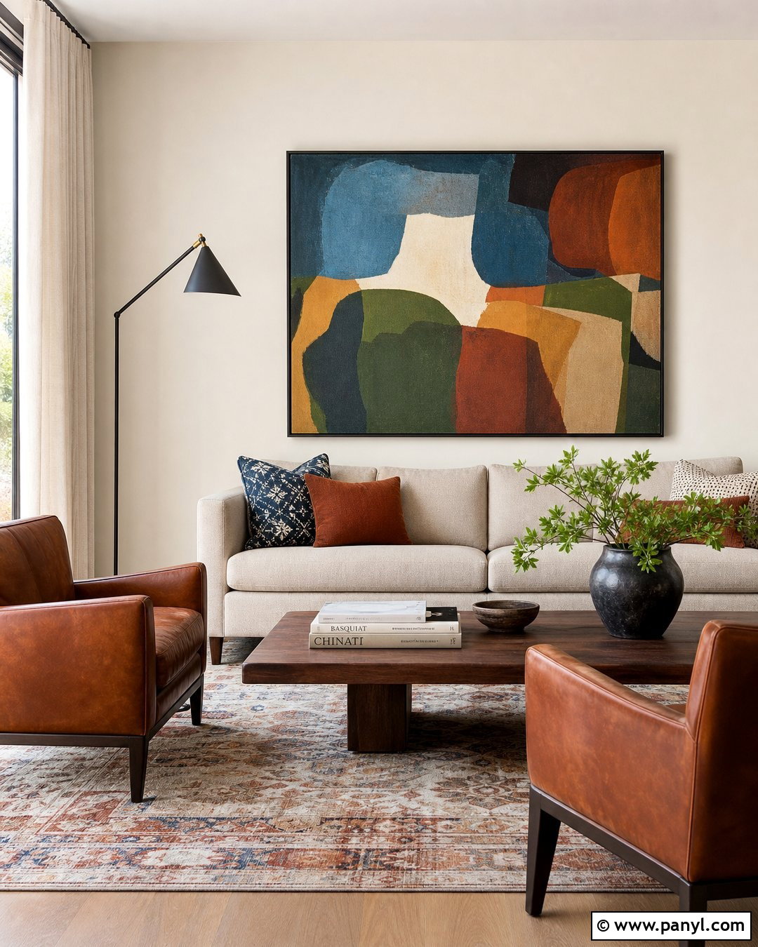White Dove Walls With Colorful Art - 35 bm white dove walls