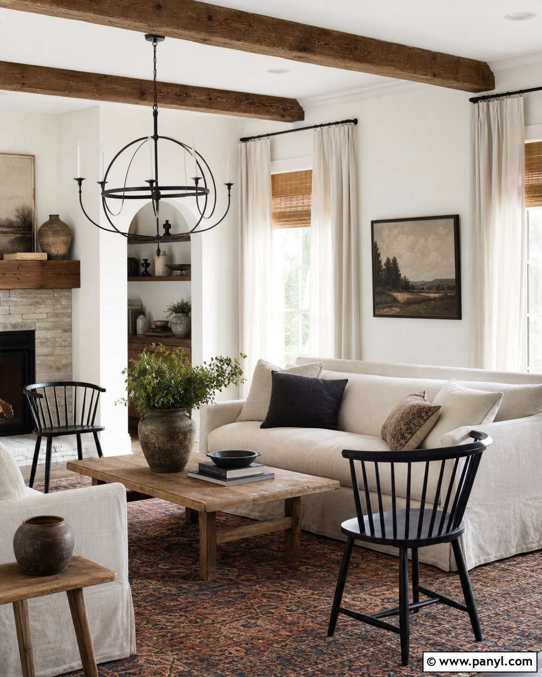 White Dove Walls With Farmhouse Decor - 35 bm white dove walls