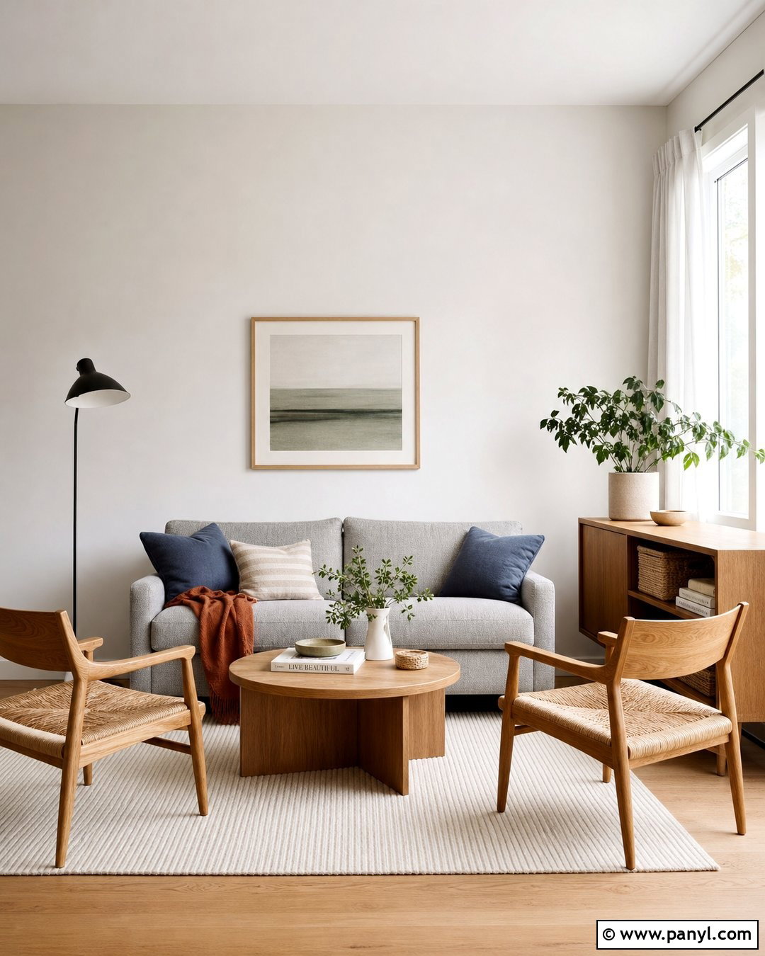 White Dove Walls With Scandinavian Decor - 35 bm white dove walls