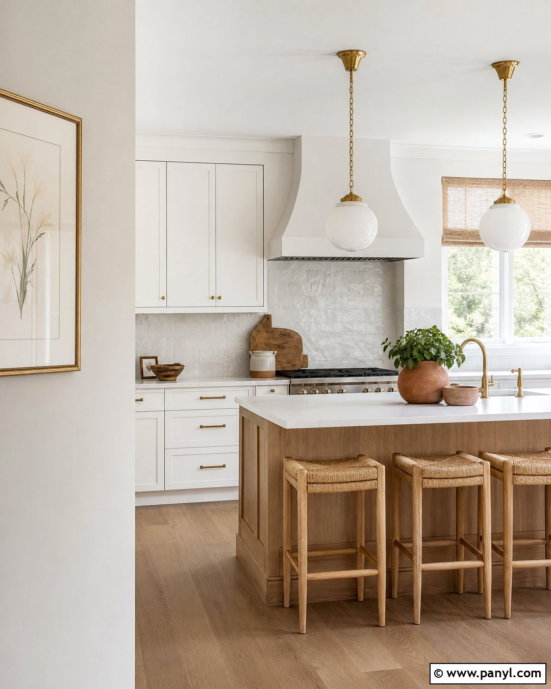 White Dove Walls With White Kitchen Cabinets - 35 bm white dove walls