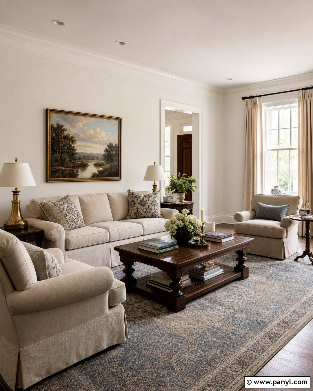 White Dove Walls With White Trim - 35 bm white dove walls