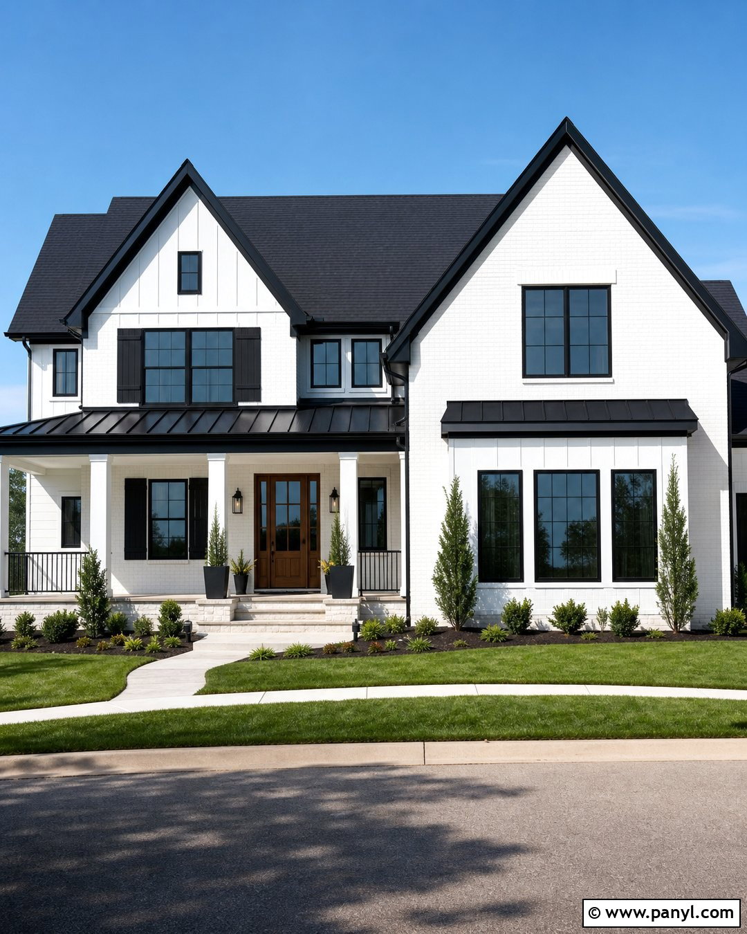 White Exterior Wall Paint With Black Trim - 35 exterior wall paint ideas