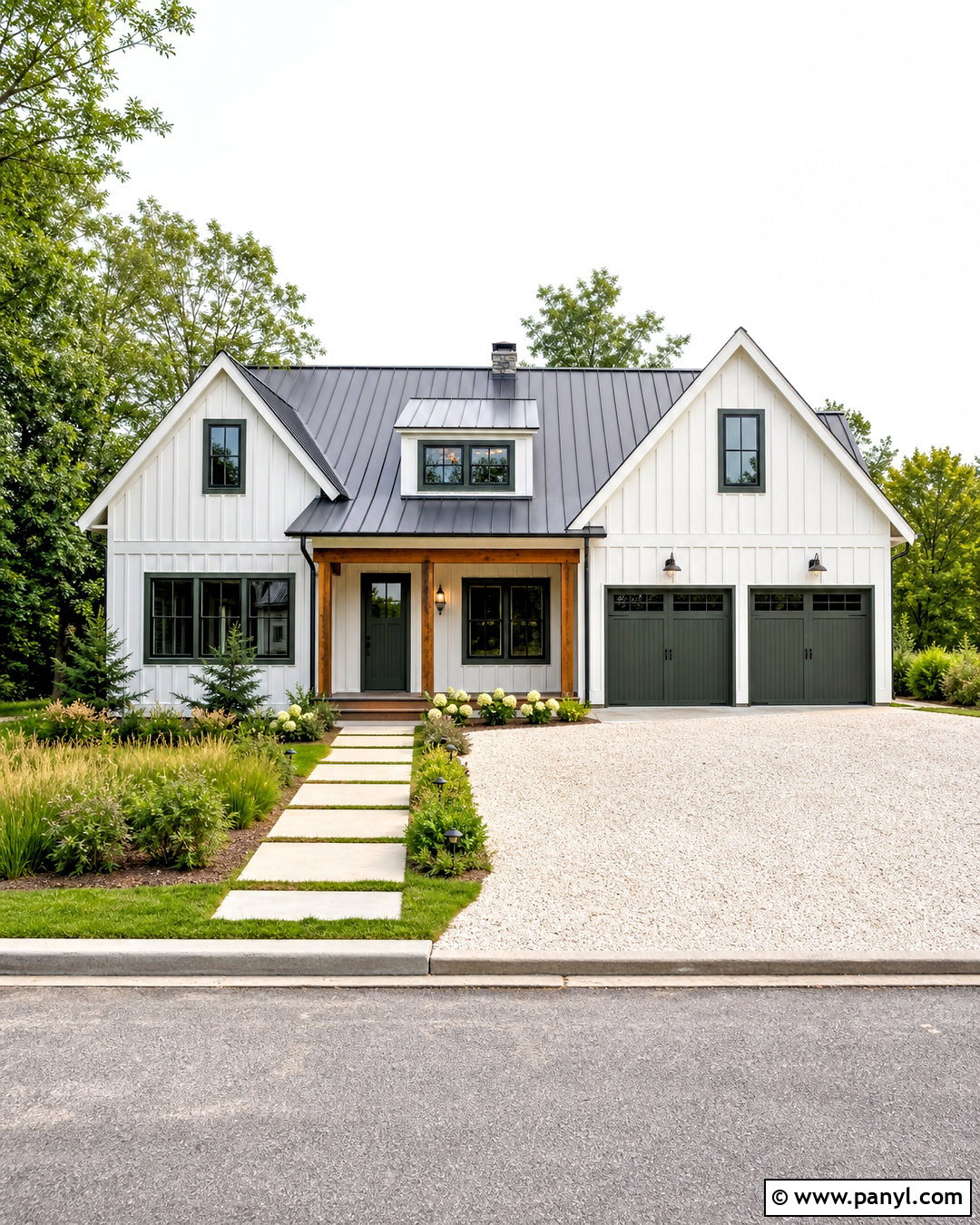 White Farmhouse With Green Trim - 20 white house green trim ideas