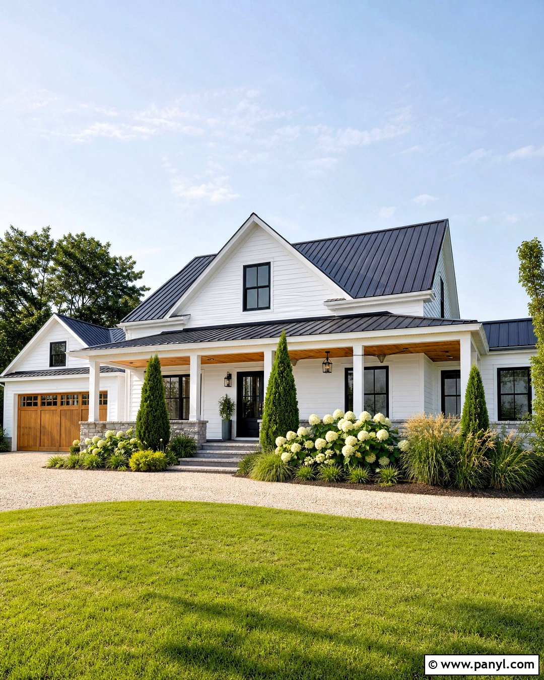 White Flour Farmhouse Exterior With Black Trim - 20 white flour sherwin williams ideas