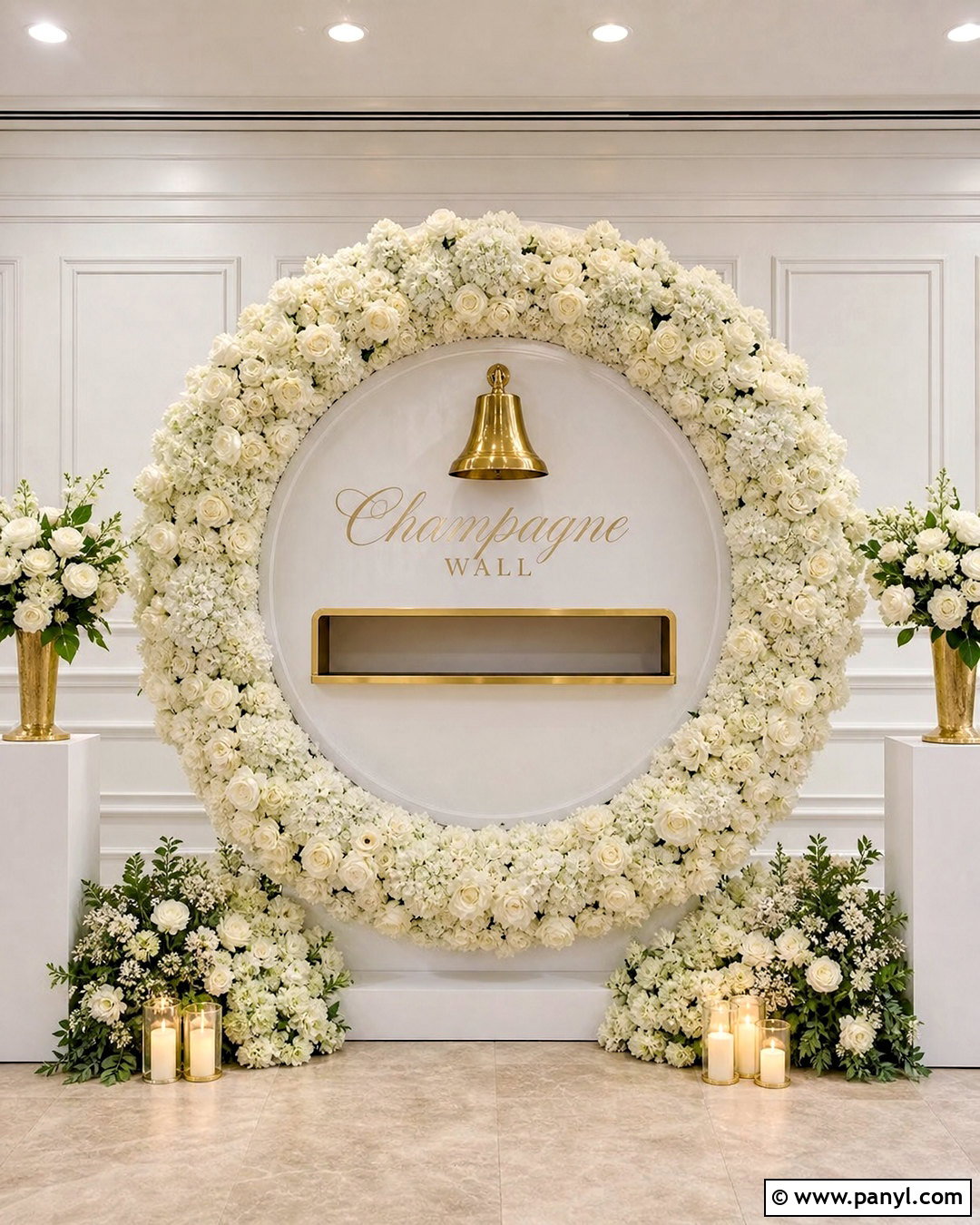 White Flower Ring For Champagne Wall - 20 ring for champagne wall ideas