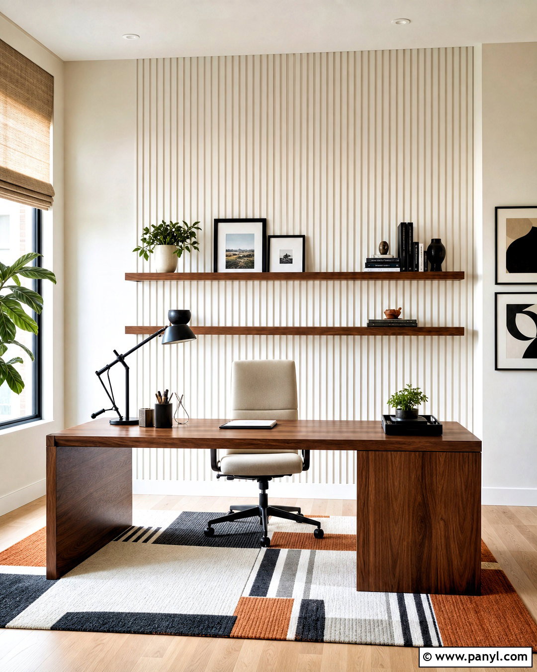 White Fluted Accent Wall - 20 white accent wall ideas