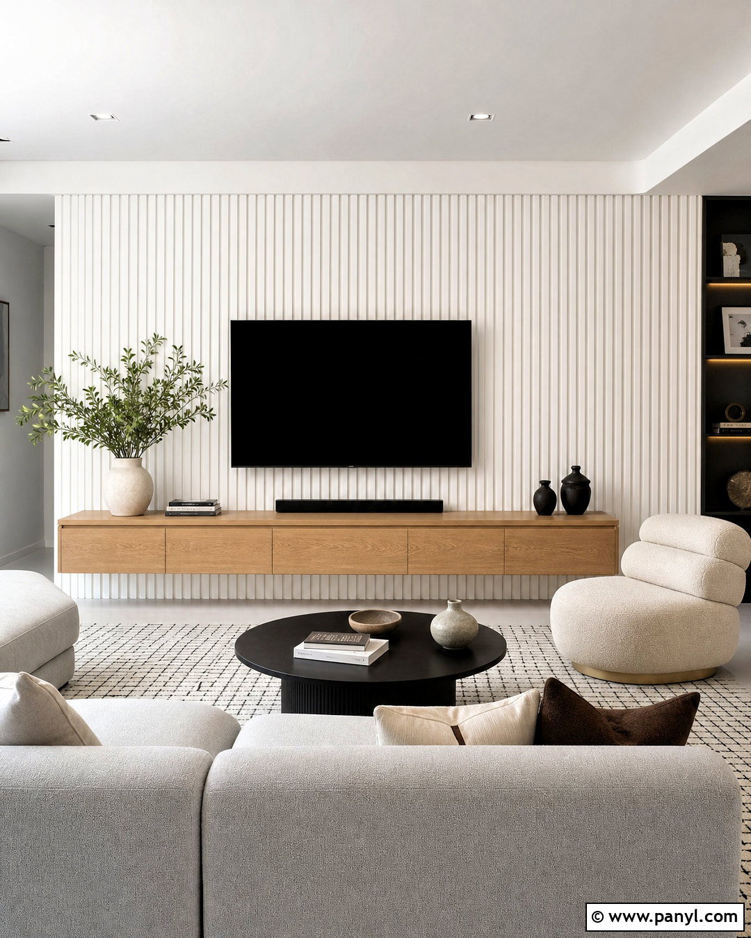 White Fluted Panel Feature Wall - 20 white feature wall ideas
