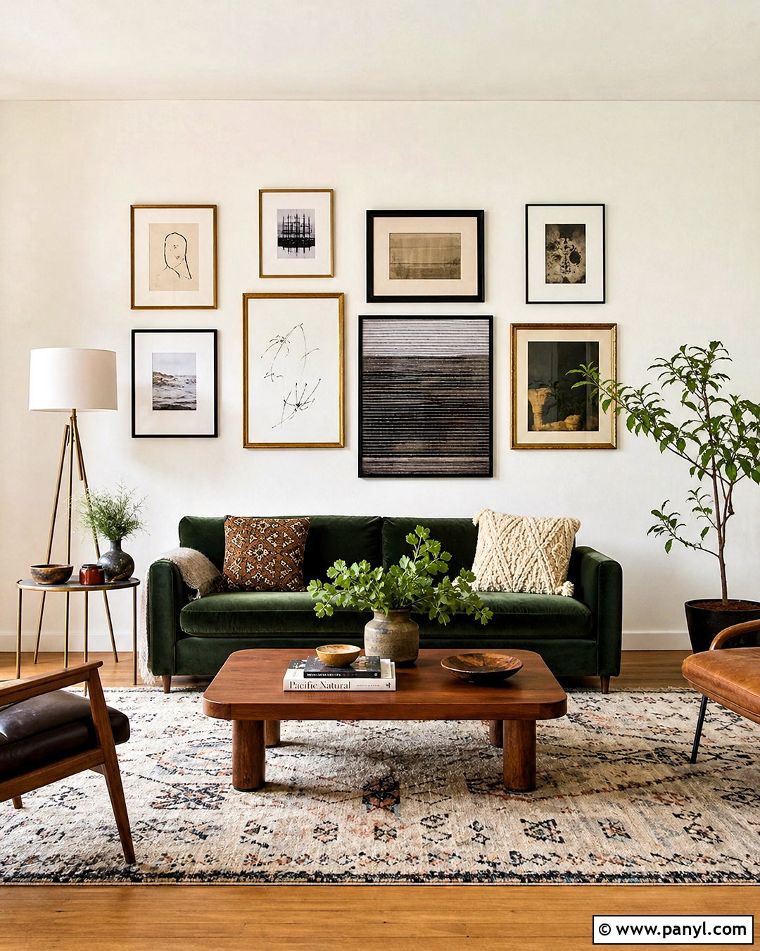 White Gallery Feature Wall - 20 white feature wall ideas