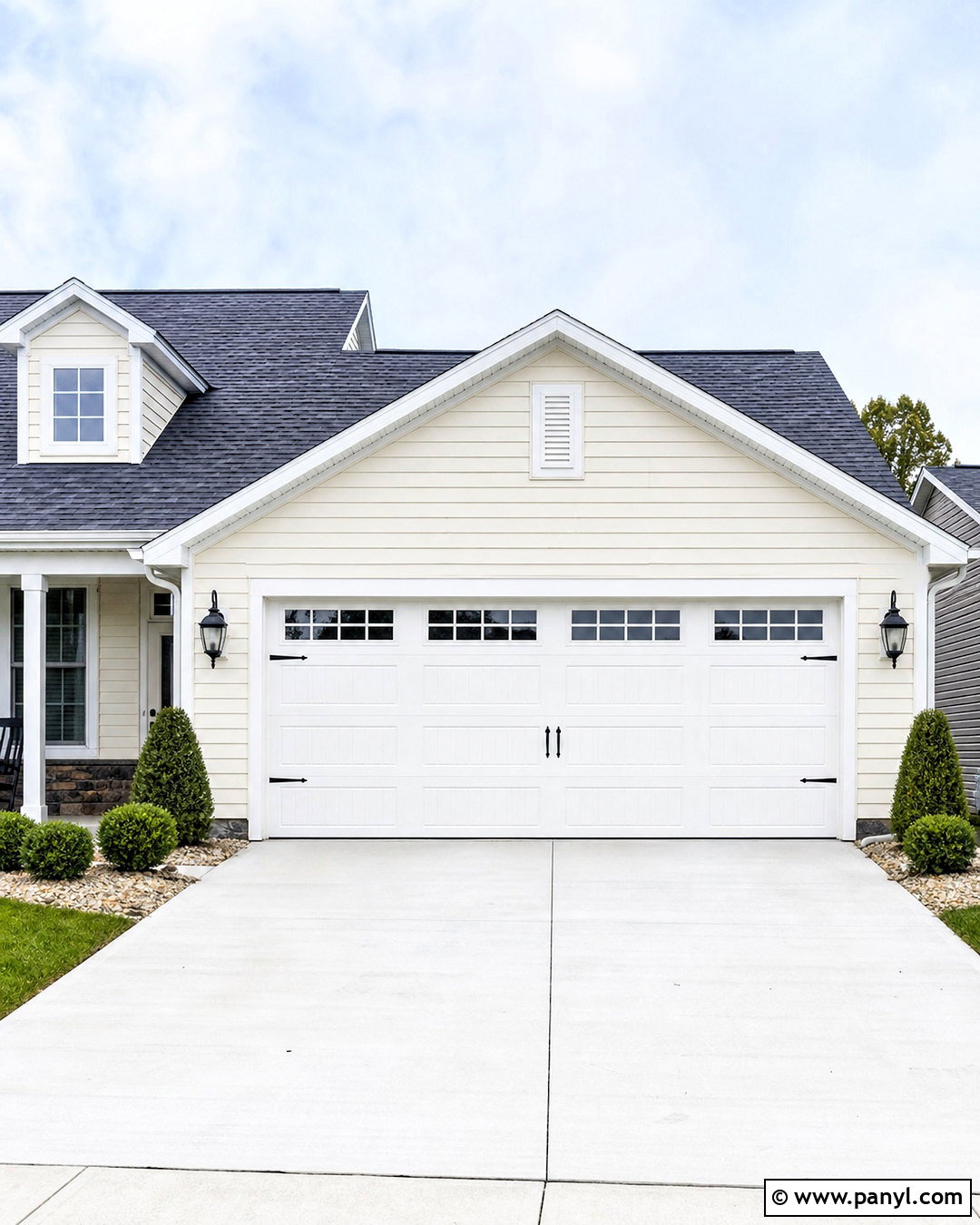 White Garage Door - 20 garage door paint colors