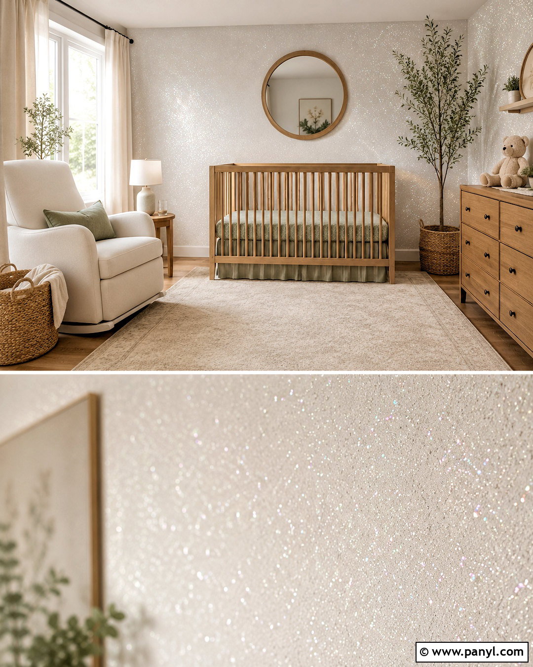 White Glitter Wall Nursery - 20 diy glitter paint for walls