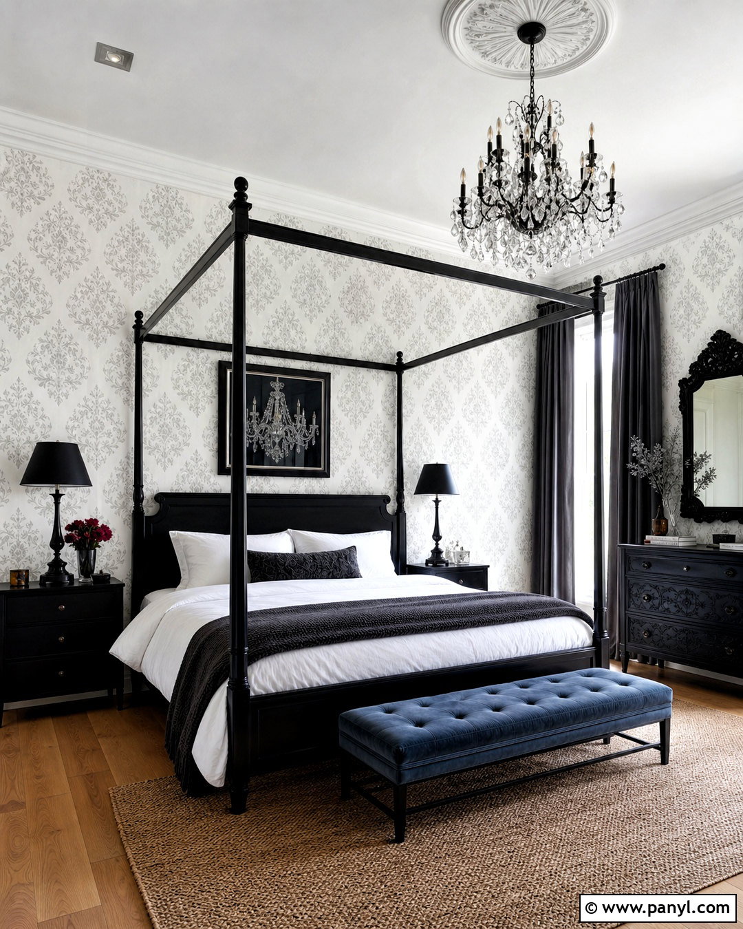 White Gothic Damask Wallpaper Bedroom - 20 gothic damask pattern wallpaper ideas