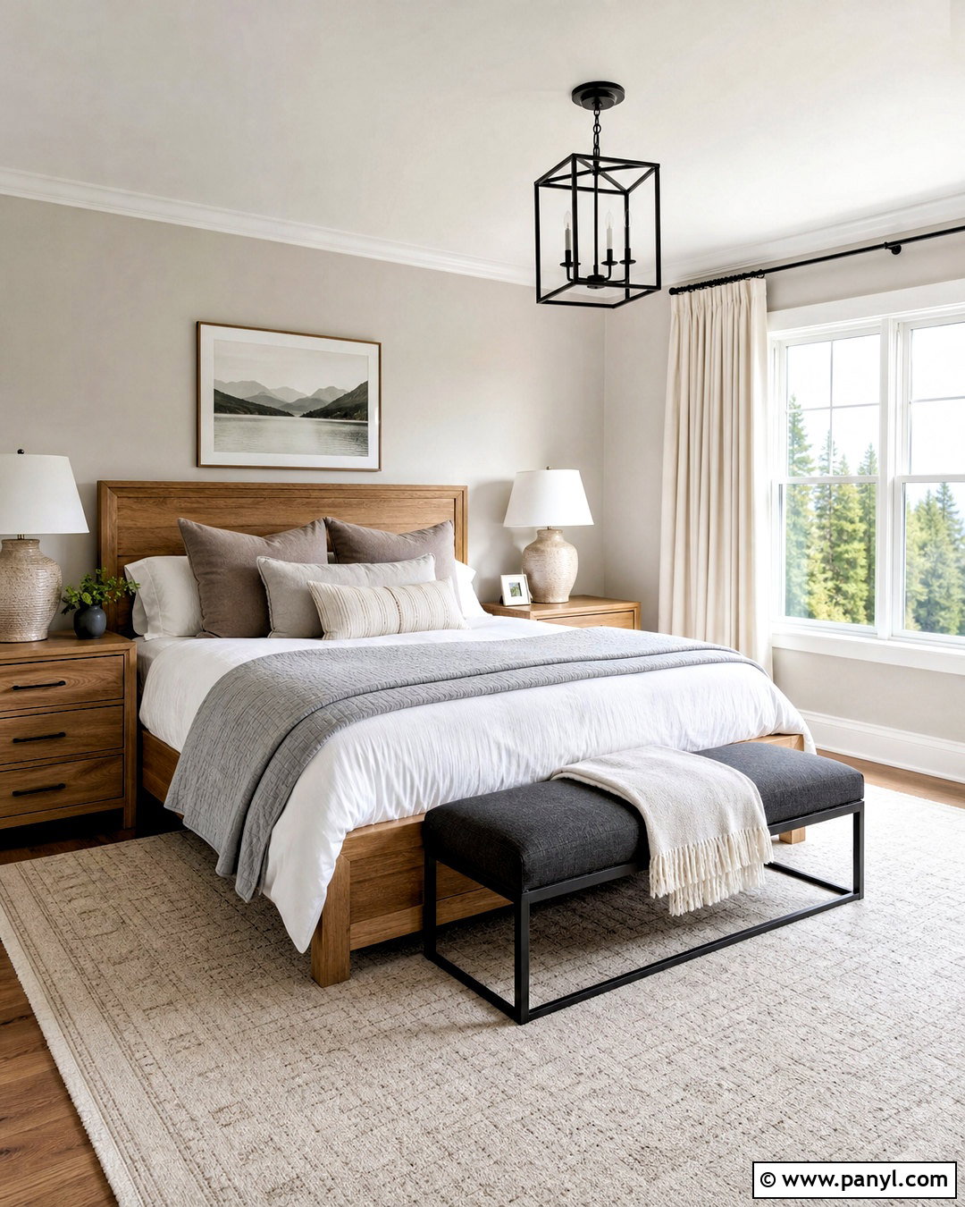 White Gray Bedroom With Oak - 20 white grey paint ideas