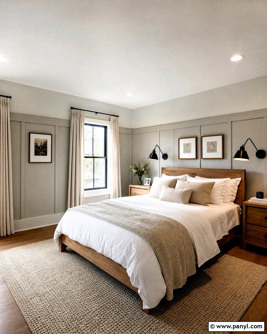 White Gray Board And Batten Bedroom - 20 white gray paint color ideas