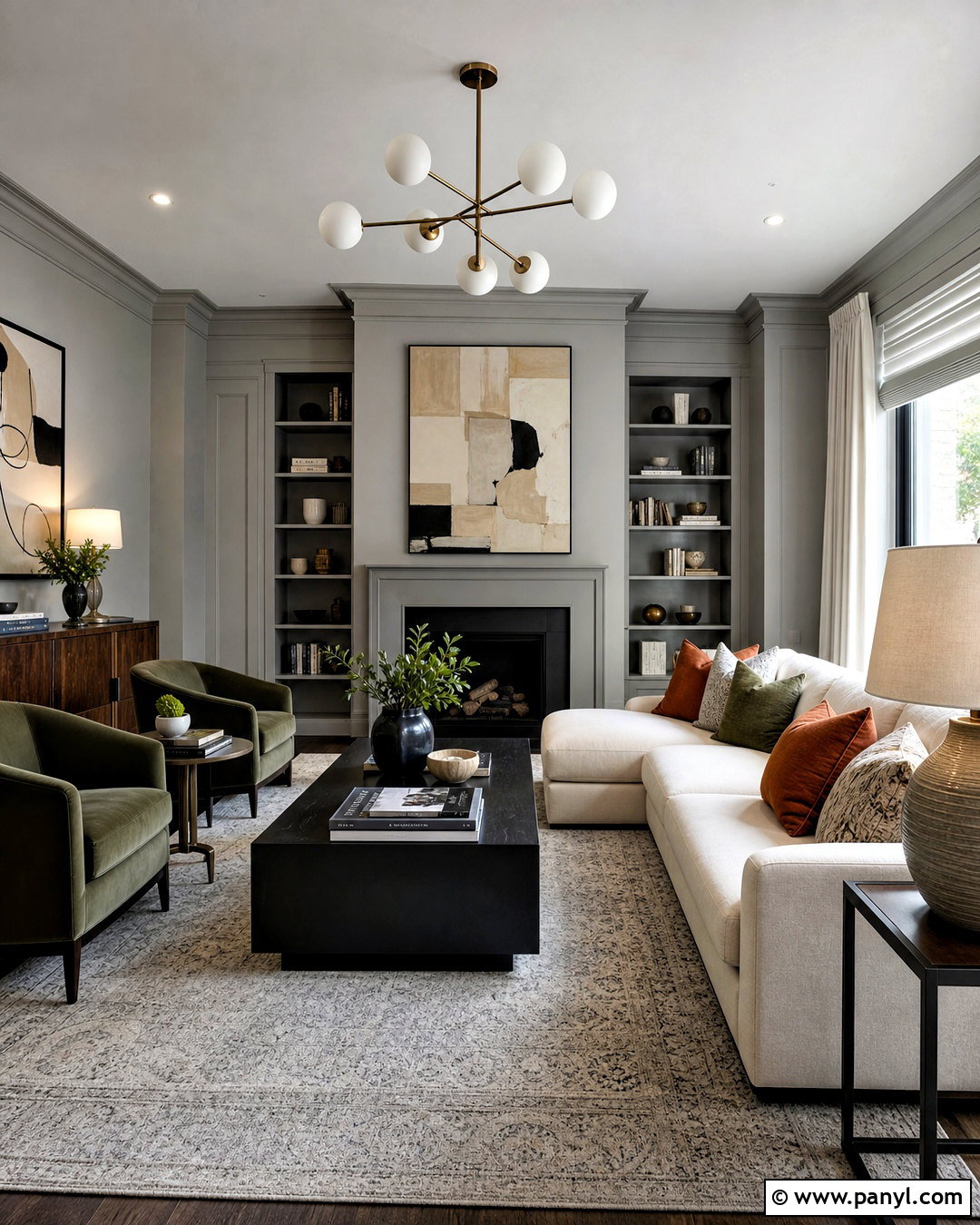 White Gray Color-Drenched Room - 20 white grey paint ideas