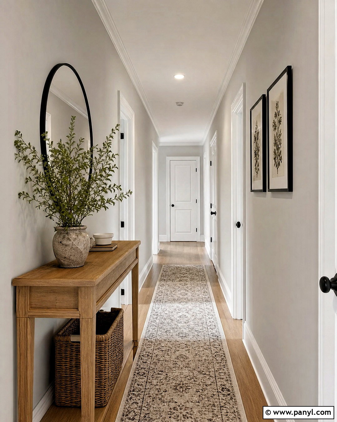 White Gray Hallway - 20 white grey paint ideas