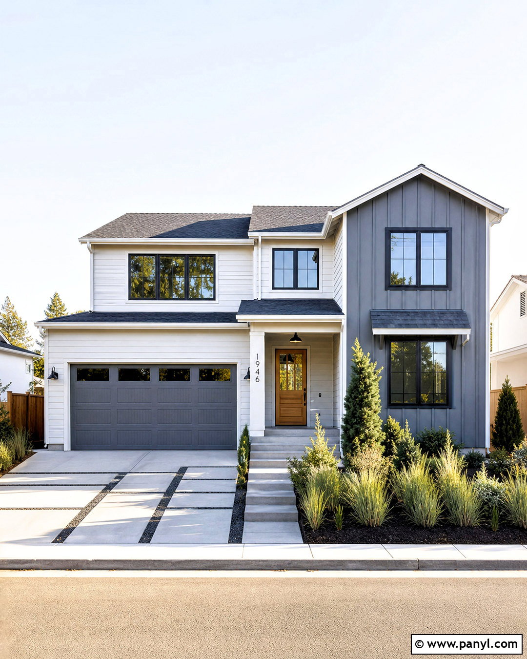 White Gray Modern Exterior - 20 white grey paint ideas
