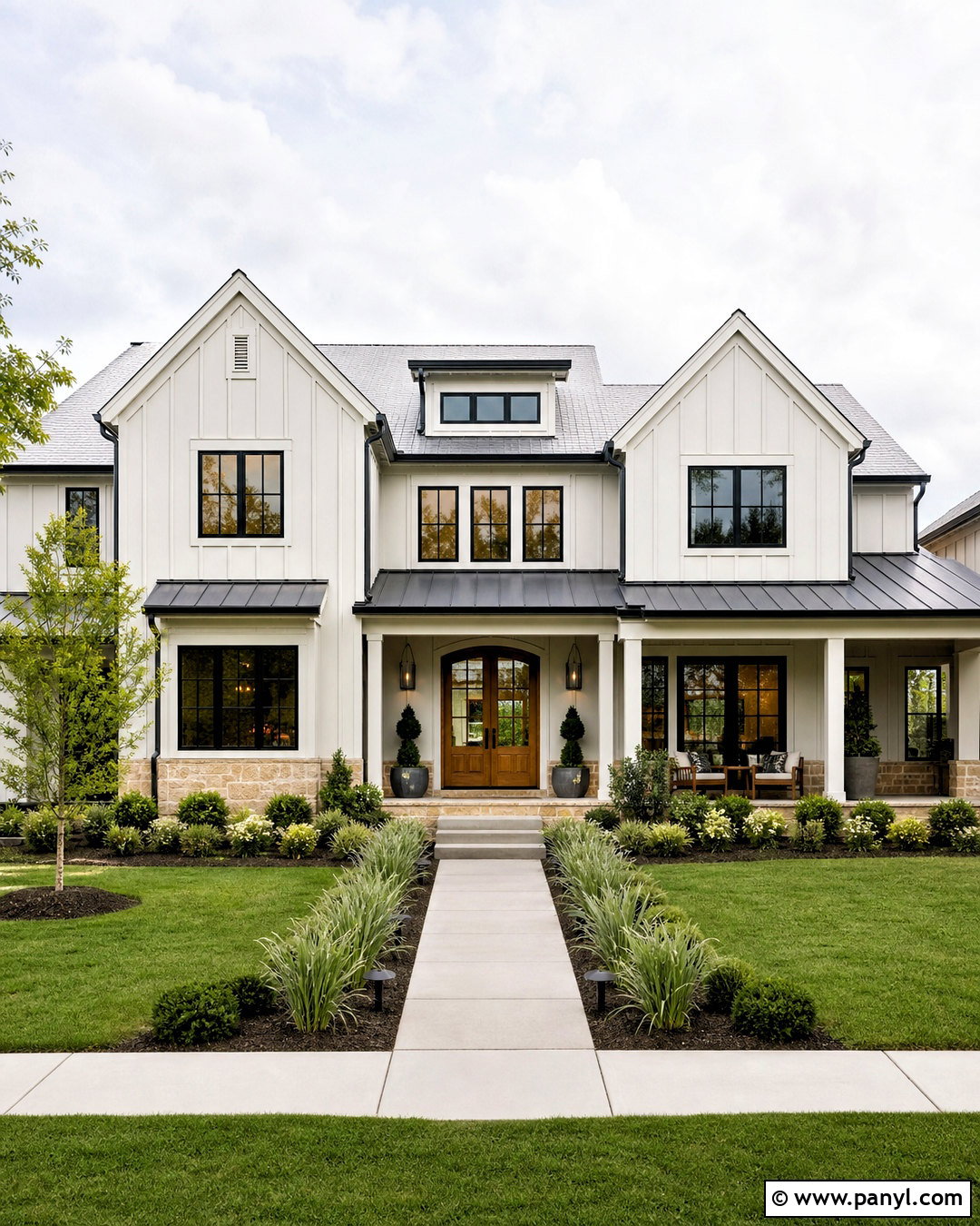 White Gray Modern Farmhouse Exterior - 20 white gray paint color ideas