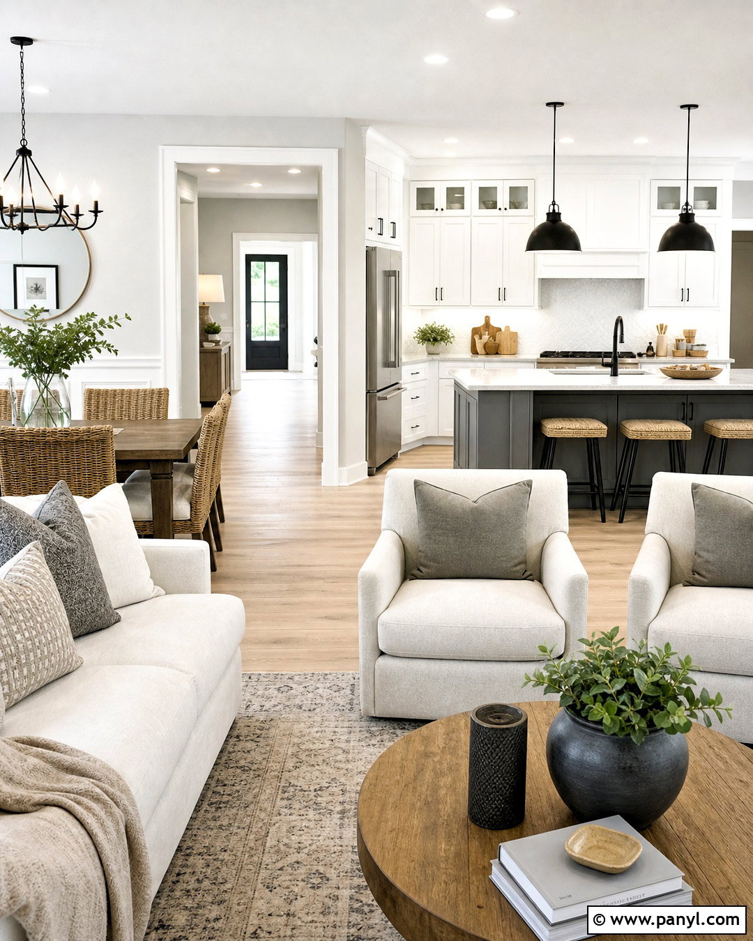 White Gray Open Floor Plan - 20 white grey paint ideas